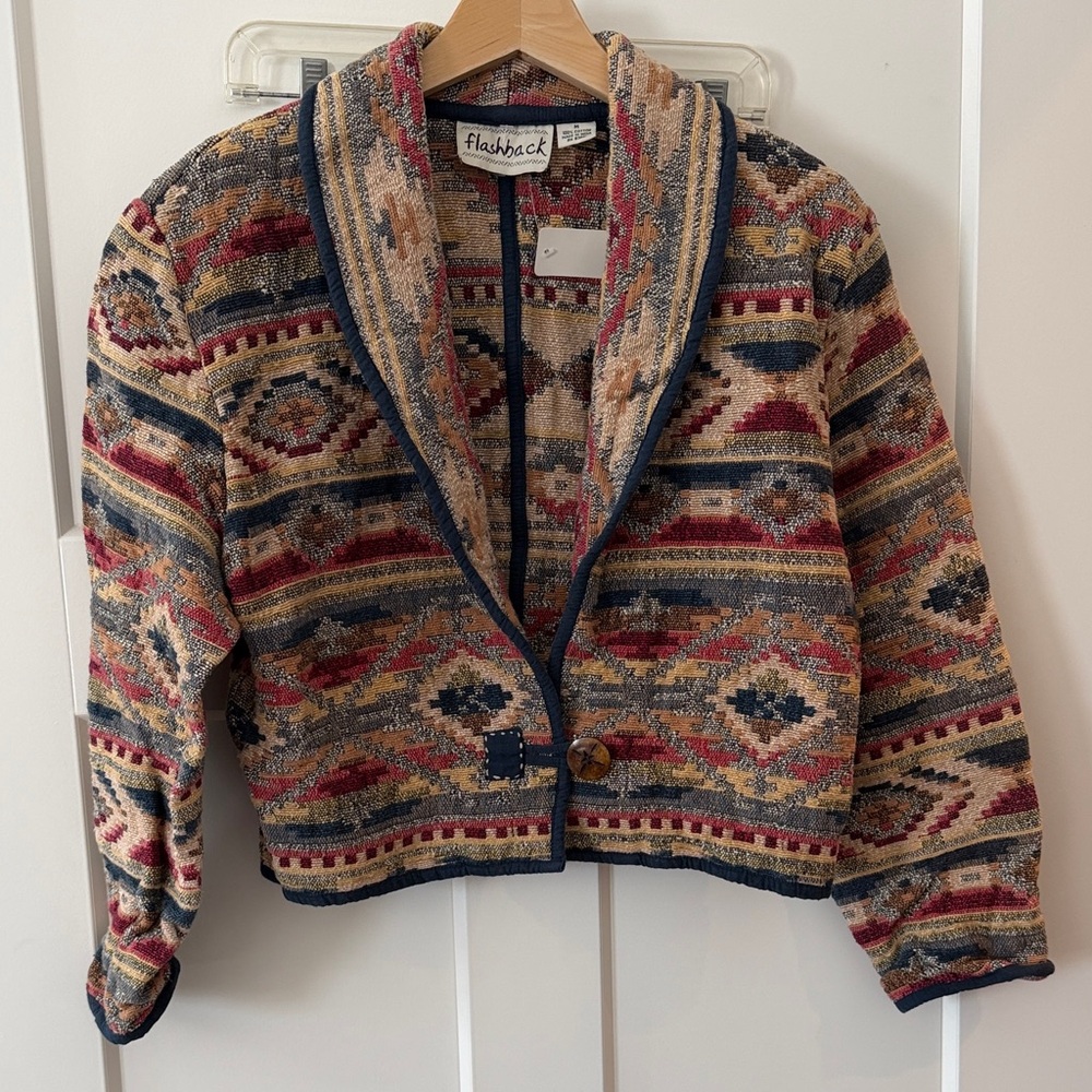 Tapestry blazer jacket coat